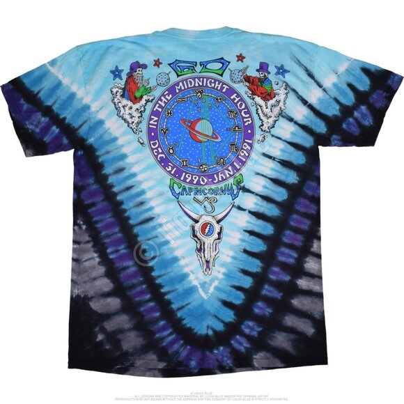 Grateful Dead Midnight Hour Tie-Dye ~ Liquid Blue ~ 2X-Large ~ Brand New! - Picture 2 of 3